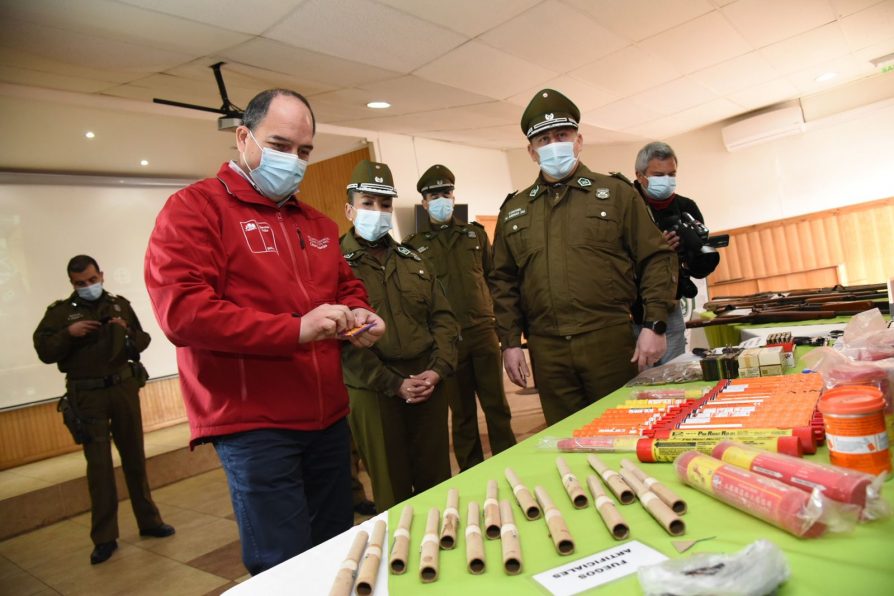 Destruirán armas, municiones y fuegos artificiales entregados voluntariamente a Carabineros en Los Ríos